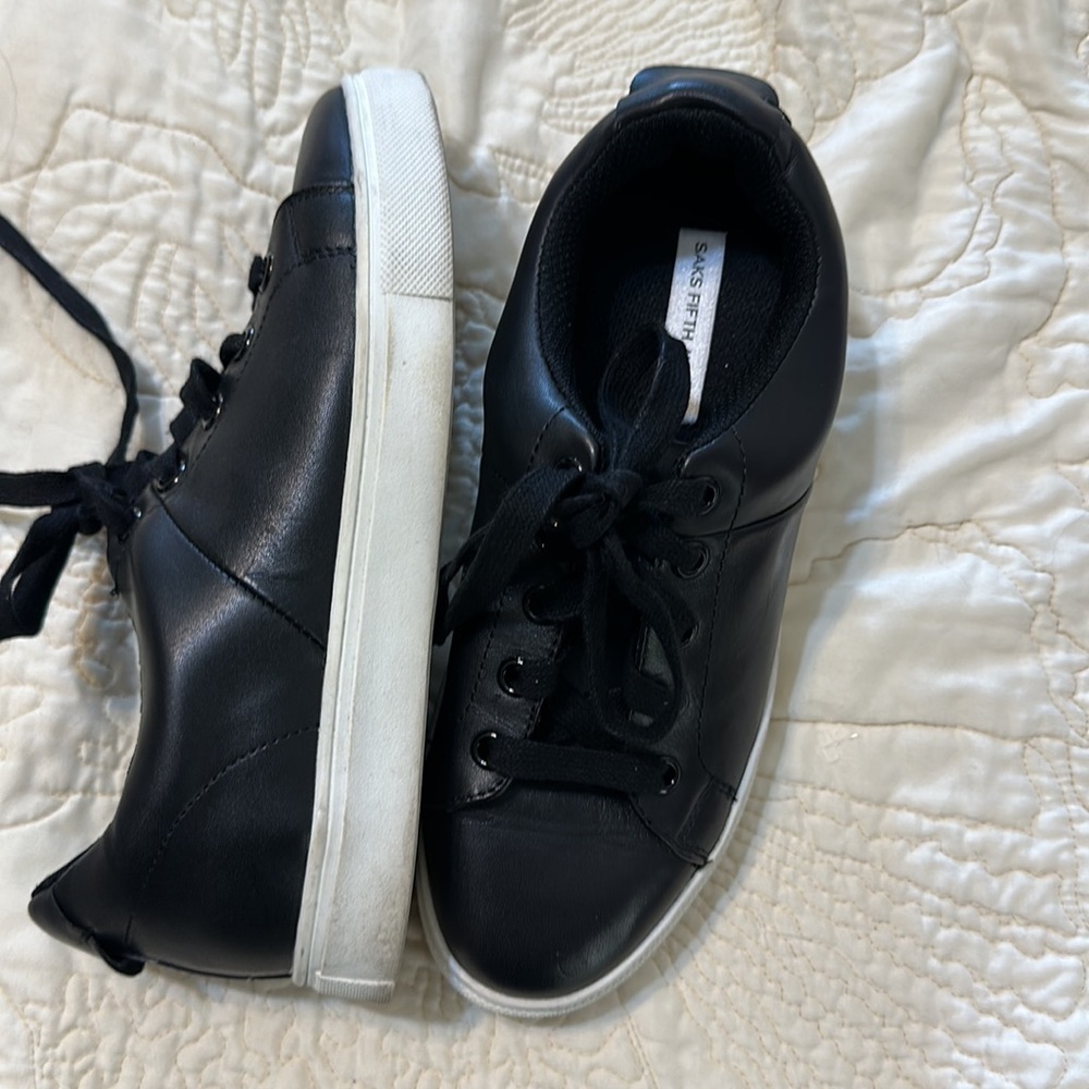 Saks fifth Avenue Talico Leather Platform Sneakers - Picture 3 of 4